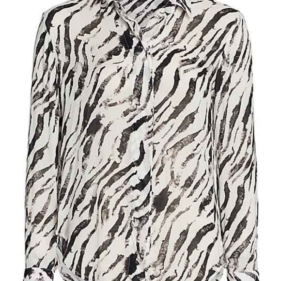 #63❤️ BELLA DAHL ZEBRA PRINT SHIRT - Picture 6 of 7